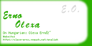 erno olexa business card